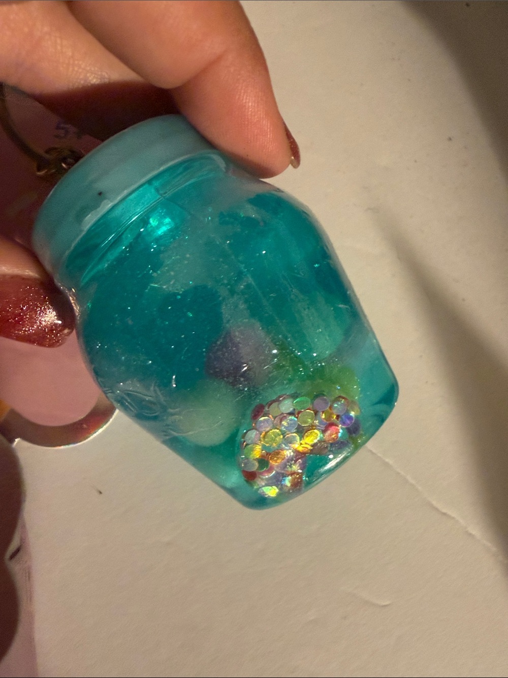 Kids Pink Glitter Ice Cream Keychain slime  Set - 3 Pack - Picture 4 of 5